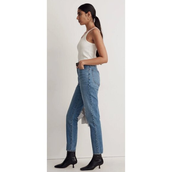 Madewell The Momjean in Basley Wash Jeans-sz 26 - Picture 2 of 13